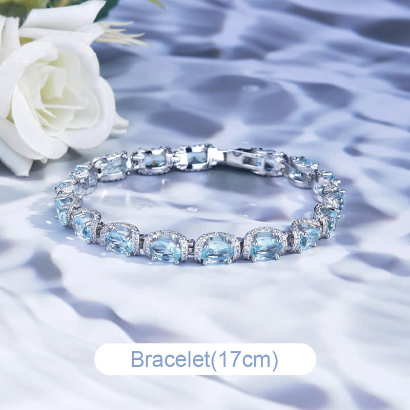 Full Diamond Navy Blue Ring