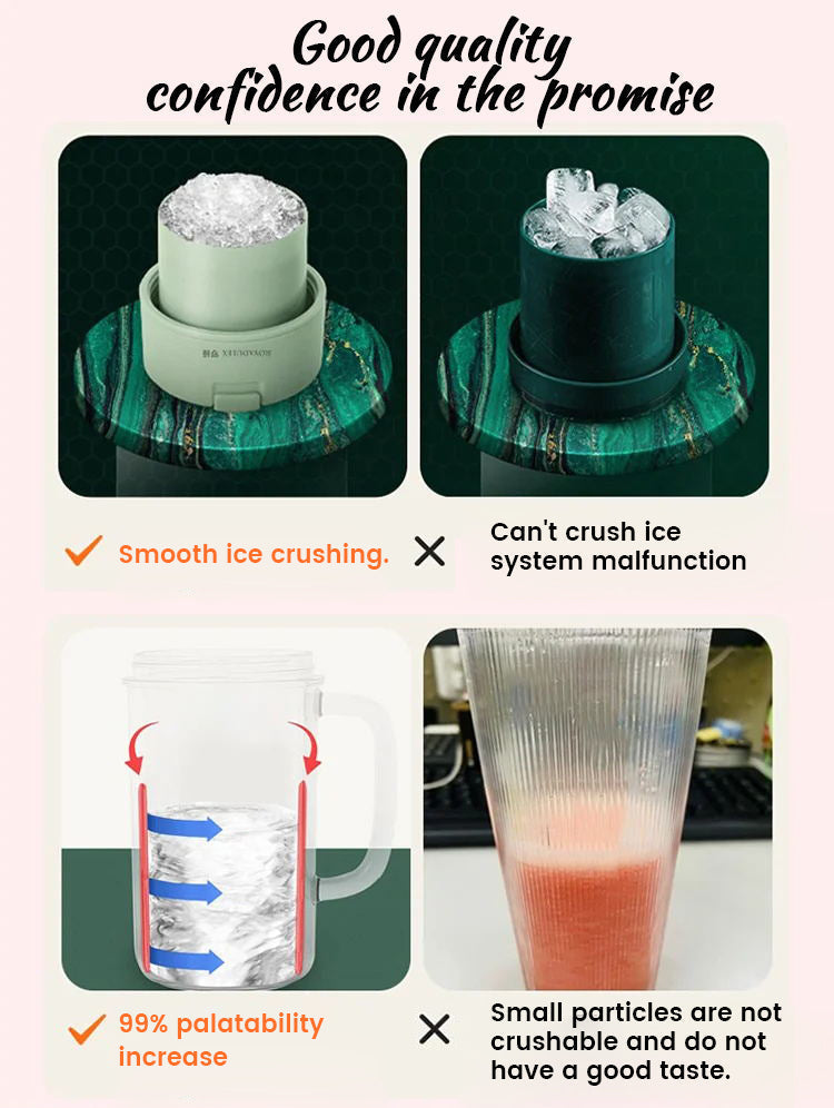 6-Blade Spinning Glass (With A Straw）