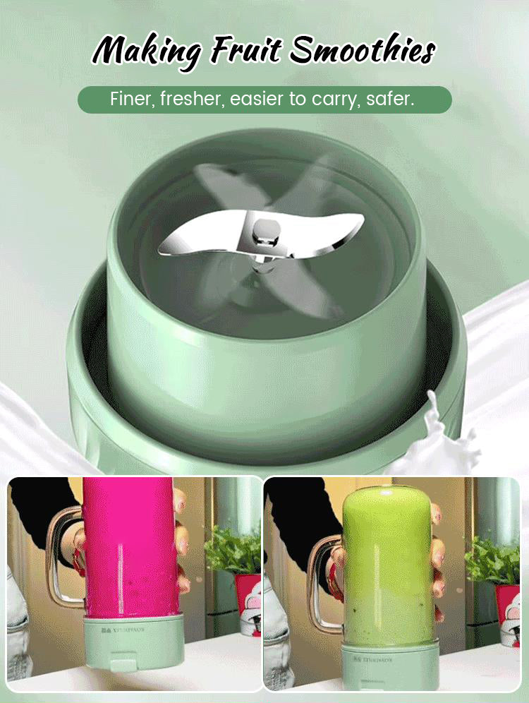 6-Blade Spinning Glass (With A Straw）