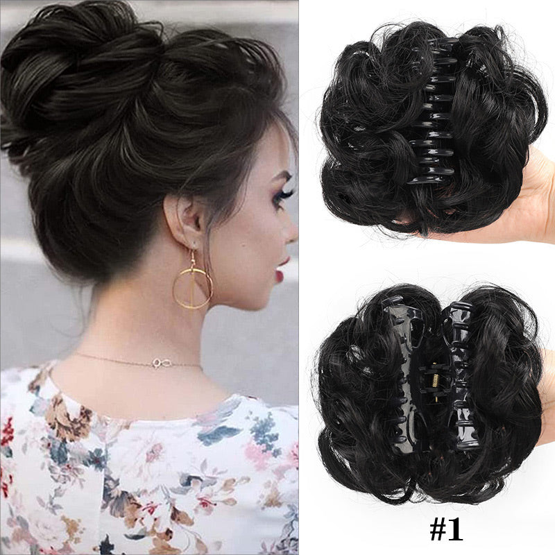 Natural Wig with Hair Clips