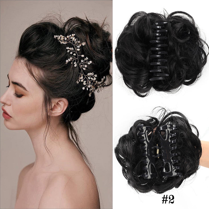 Natural Wig with Hair Clips