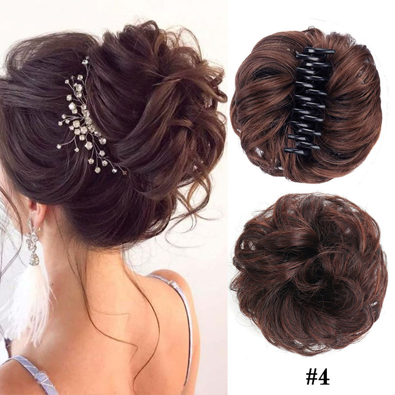 Natural Wig with Hair Clips