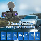2.0-Inch IPS Screen HD 1080P 3 Lens Dashcam With Night Vision&Wifi Link