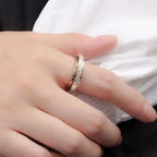 Sparkling Spinning Ring, Relieves Anxiety, Symbolizes Vows & Luck, Waterproof & Fade-Resistant