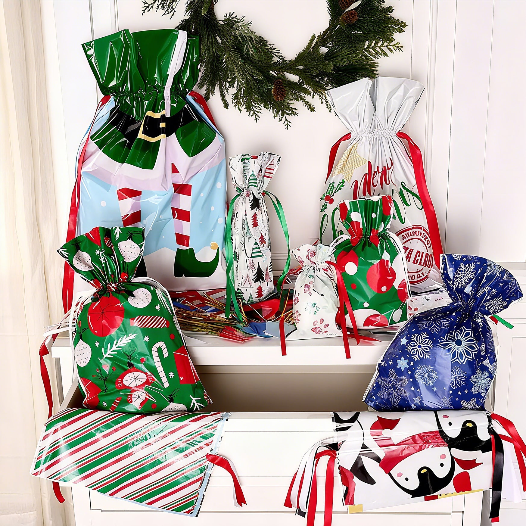 50PCS Christmas Gift Wrapping Set