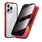 SALE Magnetic iPhone case with privacy glass and metal frame