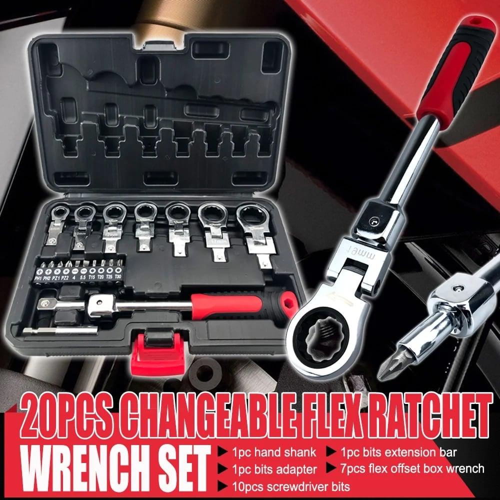 New Removable Movable Head Ratchet Durable Power Saving Repair Tool Set（ worldwide）