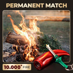 Emergency Survival Keychain Lighter with Permanent Matches