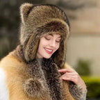 Raccoon Tail Fur Parent-Child Plush Hat