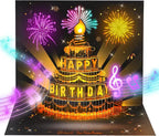 LSAT DAY SALE !! 3D Pop Up Musical Birthday Card with Lights & Song