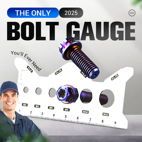 Stainless Steel Double-Sided Bolt Gauge Card