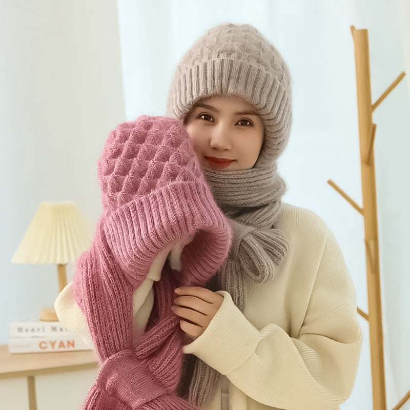 Integrated hearing protection Windproof cap Scarf
