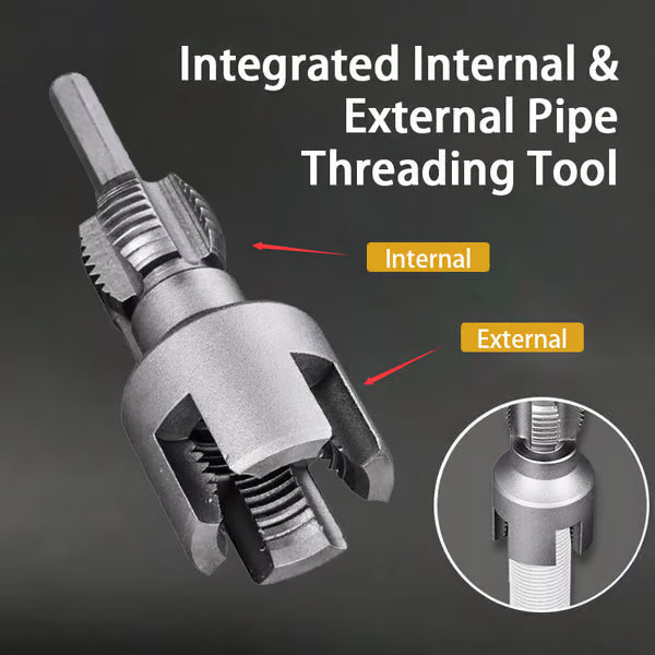 Integrated Internal & External Pipe Threading Tool