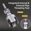 Integrated Internal & External Pipe Threading Tool