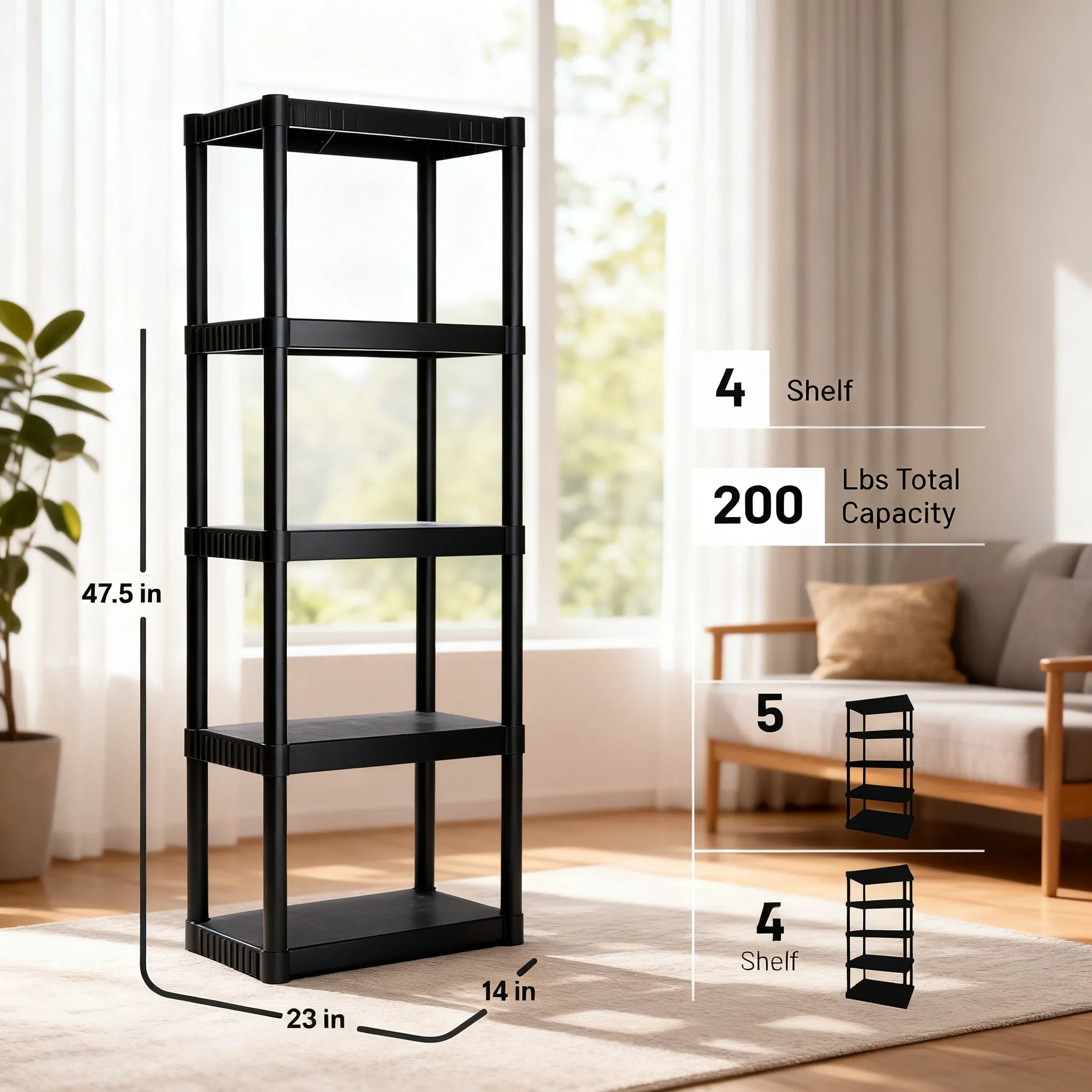 Plano 4-Tier Multipurpose Storage Shelf