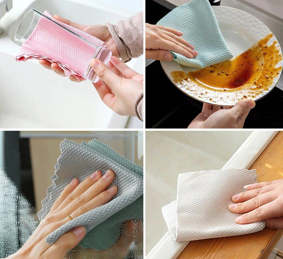 Streak-Free Miracle Cleaning Cloths - Reusable