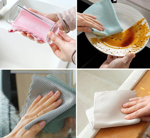 Streak-Free Miracle Cleaning Cloths - Reusable