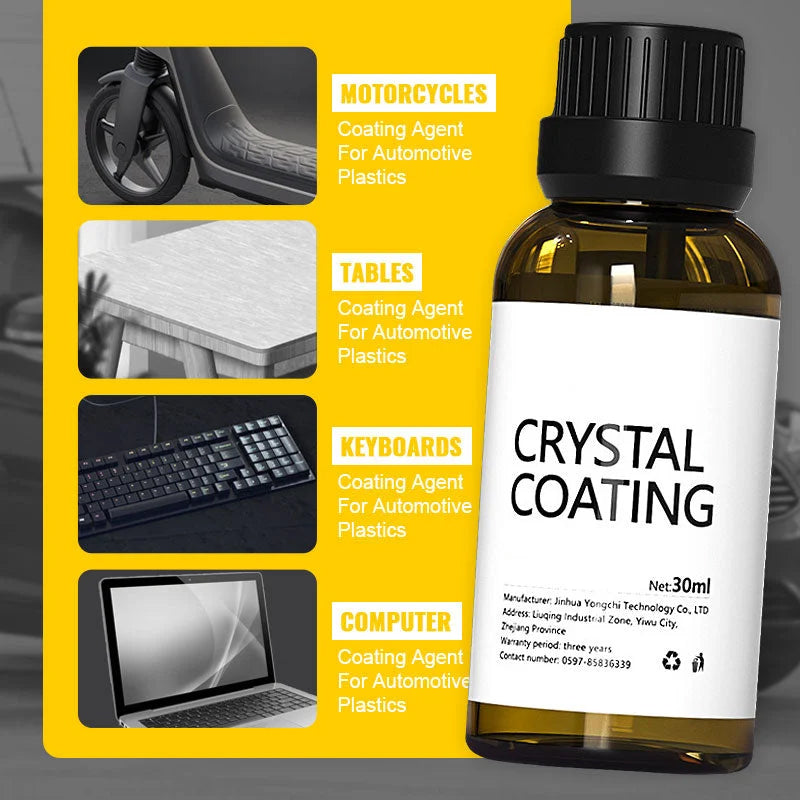 [Gift Free Sponge] Car Plastic Renovation Coating