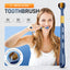 Three-headed multi-angle cleaning toothbrush