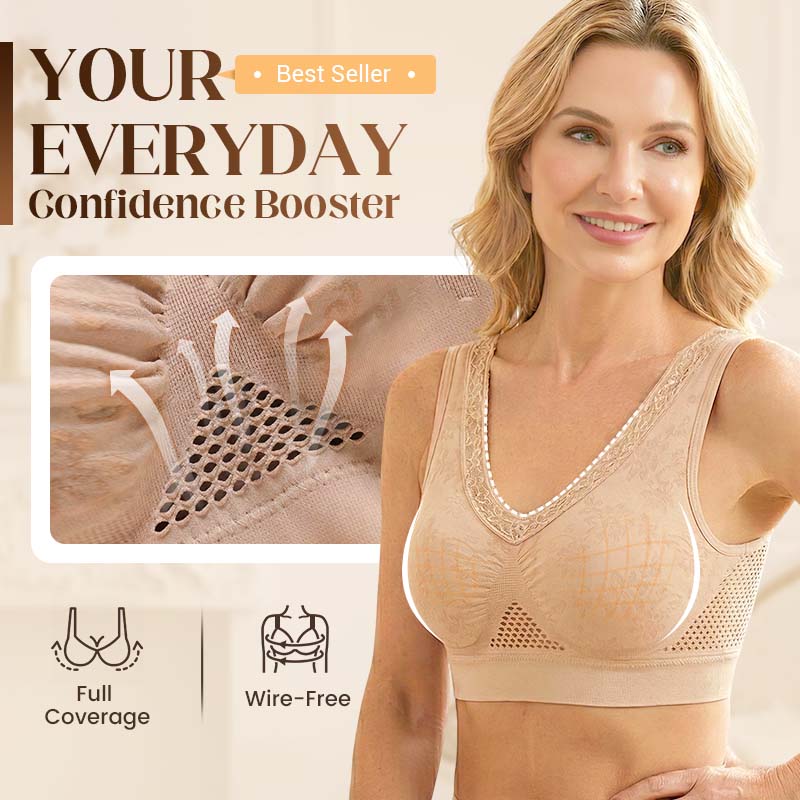 【 1+1 Free - 2 Pcs】Pure Cotton Buttonless Comfy Lifting Bra