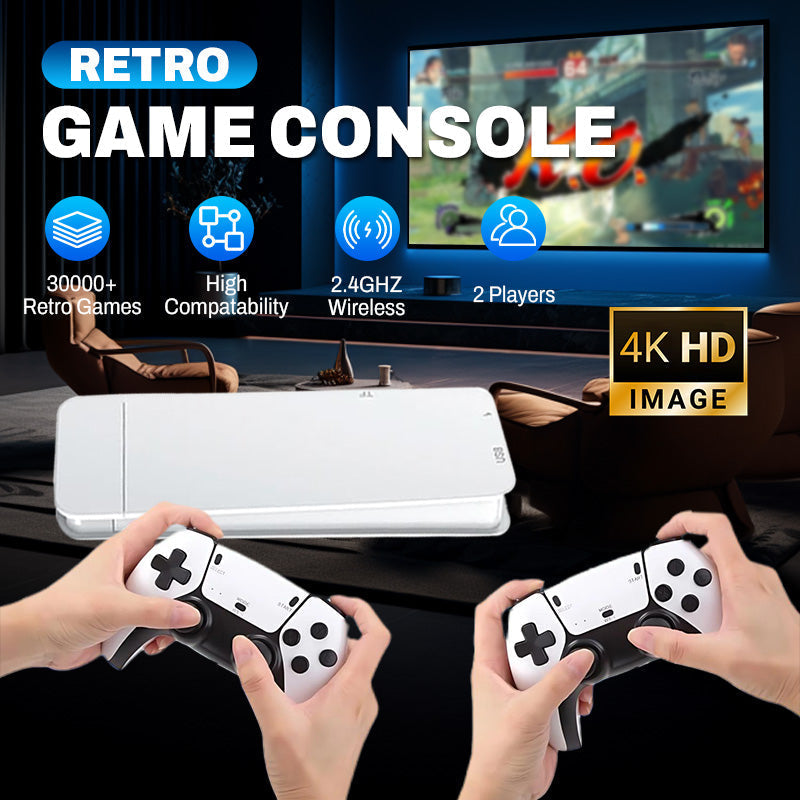DURING THE ! Retro Game Console Stick – Dual Sticks, Plug & Play, 64/128 GB Memory