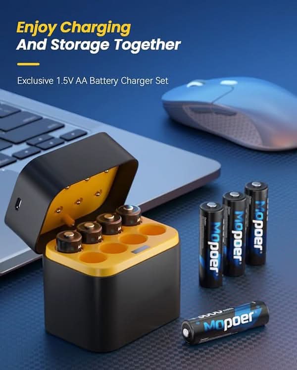 Flash Sale ! Almost Gone- Charging Compartment - Rechargeable Aa/Aaa Lithium Battery