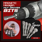5pcs Magnetic Hexagon Nut Driver Bits（ ）