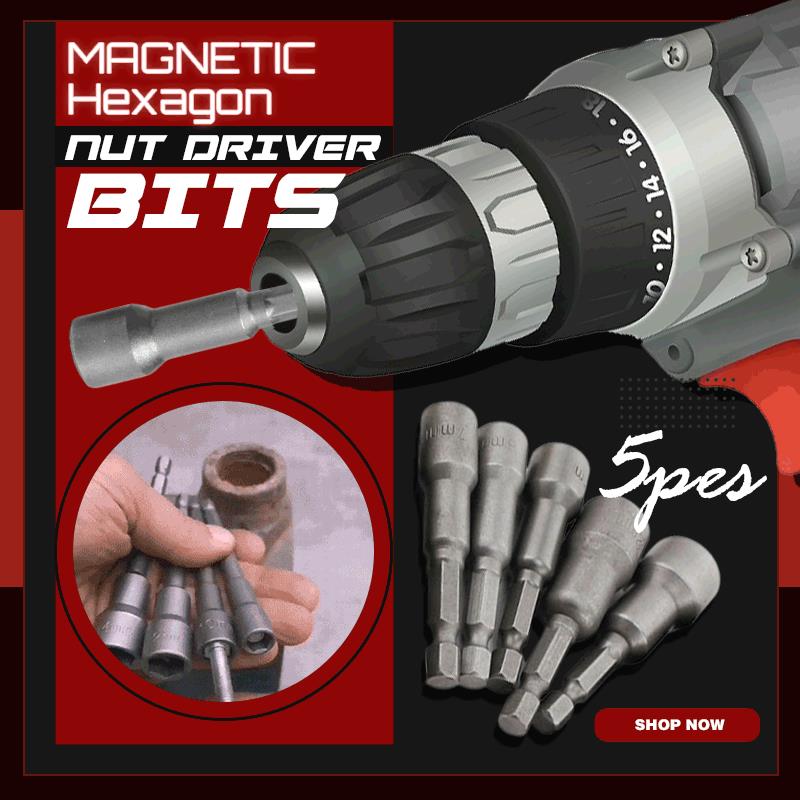 5pcs Magnetic Hexagon Nut Driver Bits（ ）