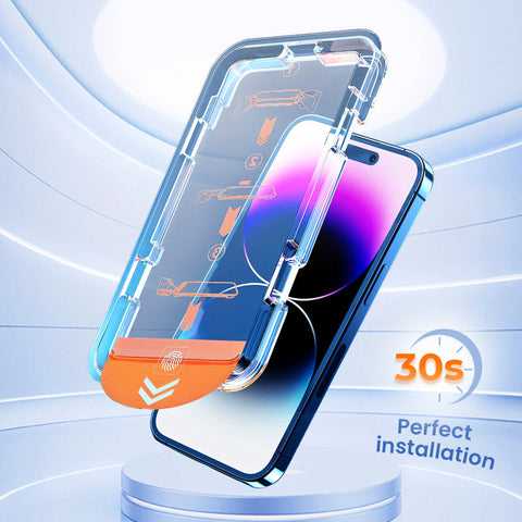 4K HD/Anti-Peeping Tempered Glass Screen Protector with Auto Dust-elimination Installation for Phone