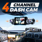 Offer Driving Safety4-Channel FHD Dash Cam with Ultra-Wide Angle