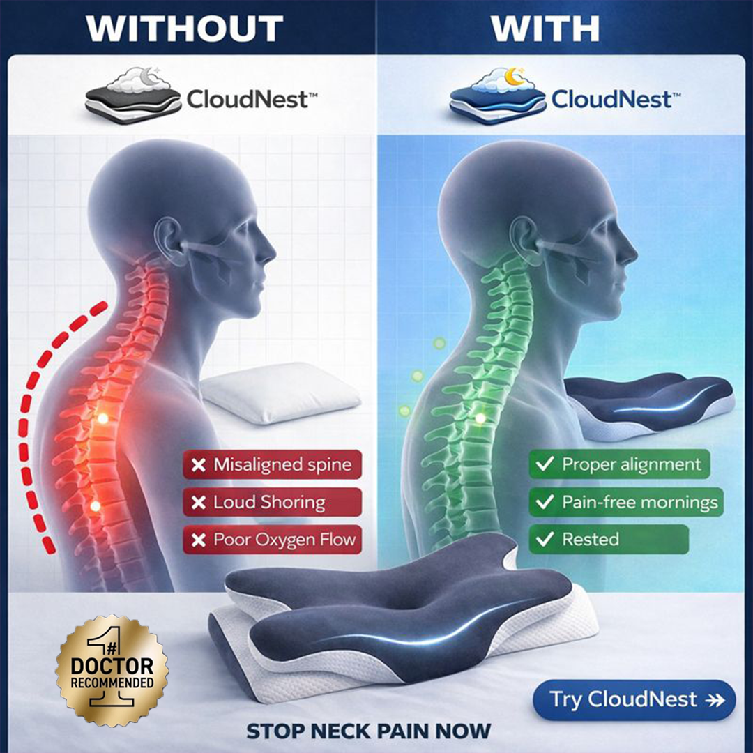 CloudNest™ Ergonomic Alignment Sleep Pillow