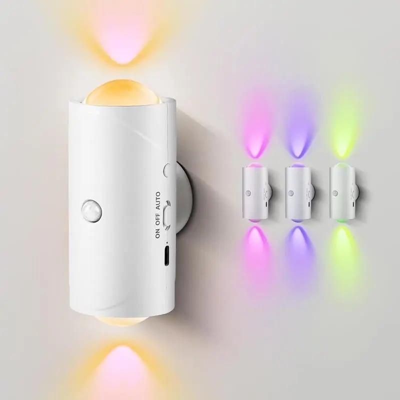 Smart Rechargeable LED Night Light – RGB Gradient Ambient Lighting