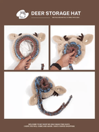 Warm Fluffy Christmas Reindeer Antler Hat | Cute 2-in-1 Wear