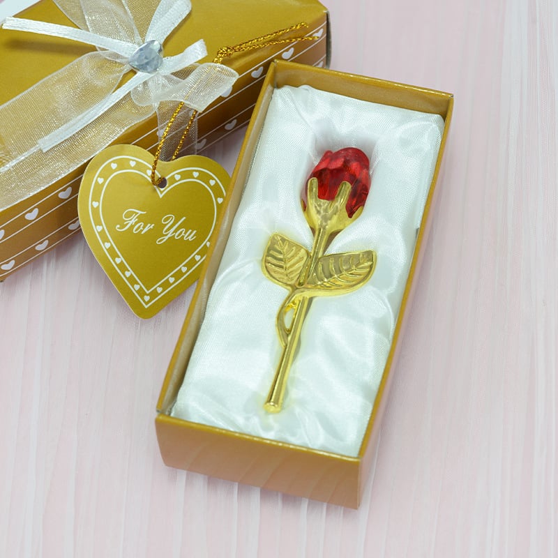 Eternal Love Metal Crystal Rose
