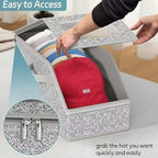 Stackable Hat Storage Boxes for Baseball Caps