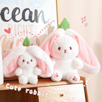 PROMOTION - Strawberry Bunny Transformed into Little Rabbit Fruit Doll Plush Toy