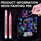 UV Neon Face Paint Markers 12 Colors