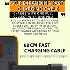 3 in 1 Charger Retractable 80W MAX Fast
