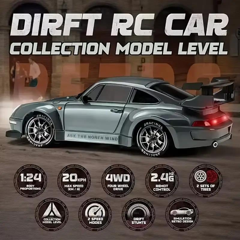Gifts For Children RC Drift Racing Car 1:20 Scale Model with 2.4GHz Remote 360° Spins & LED Lights