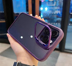 Iphone case with mirror frame lens film cover