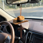 Cowboy Hat & Cross Car Charm | A Ride with Style & Faith