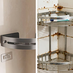 No-Drill Bathroom Corner Shelf