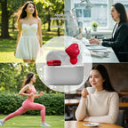 Heart Shape Wireless Noise Cancelling In-Ear Gaming Headset with LED Touch Control