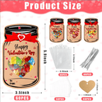 Valentines Day Cards for Kids - 60 Pack Mason Jar Valentine Gifts Cards