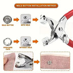 PROMOTION - 100pcs Invisible Colored Metal Buckle & 1 Count Manual Pressure Pliers