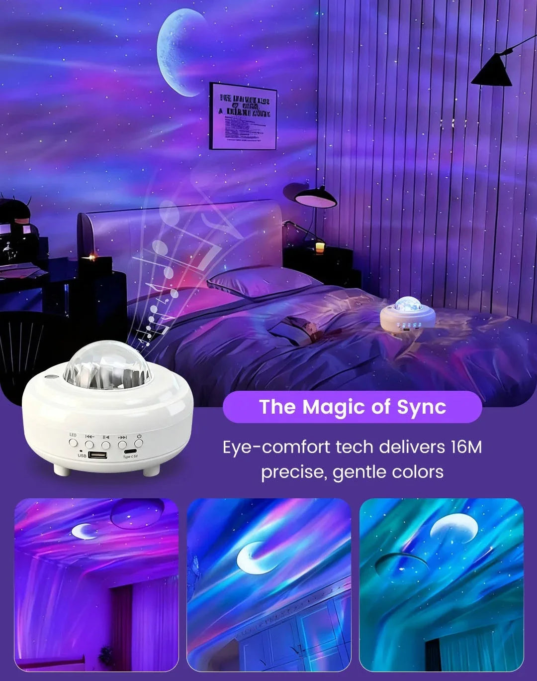 Christmas ! Northern Lights Aurora Projector – Enjoy the starry sky at home