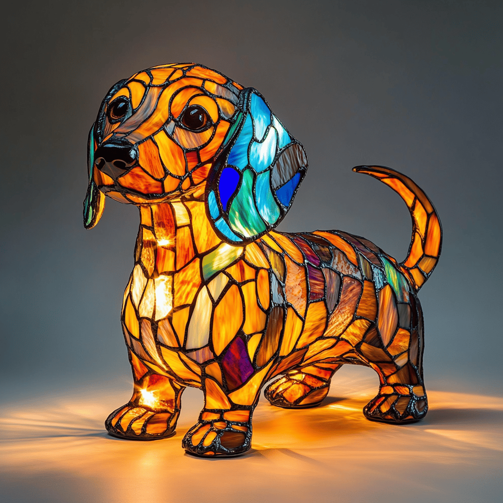 3D Table Lamp Cute Dog Home Room Decor