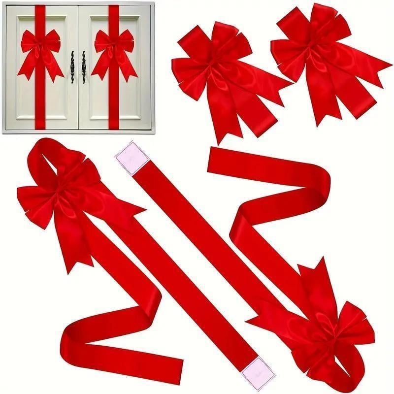 Valentine's Day Pink Heart Large Bow Decoration, Eye-Catching Holiday Decor