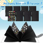 8 Pages Clear Felt Pin Display Book