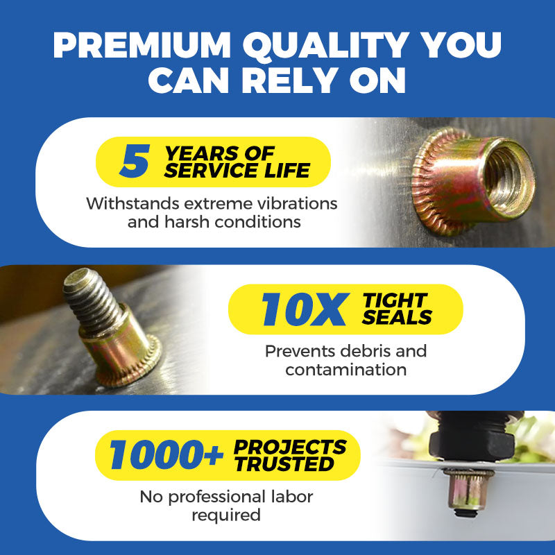 Hot Promotion Flat Head Threaded Insert Nut Rivet Nuts Set